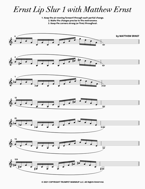 Ernst Lip Slur 1 with Matthew Ernst Trumpet Warmup